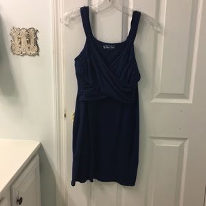 Navy cotton dress with bra top